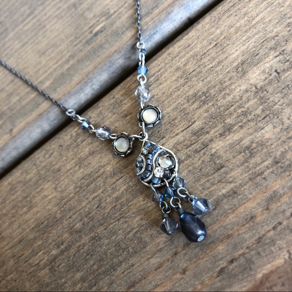 Blue-grey Pendant Necklace by Firefly